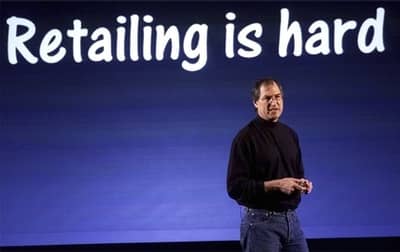 15 May 2001 - Steve Jobs holds a press conference introducing Apple Retail Stores